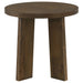 CoasterEveryday Strouse 2-piece round coffee and end table set in walnut finish