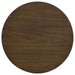 CoasterEveryday Strouse 2-piece round coffee and end table set in walnut finish