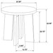 CoasterEveryday Strouse 2-piece round coffee and end table set in walnut veneer finish