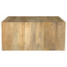 Benton Square Solid Mango Wood Coffee Table in Natural by CoasterEveryday