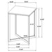 CoasterEveryday Tobin square end table with white marble top and black base