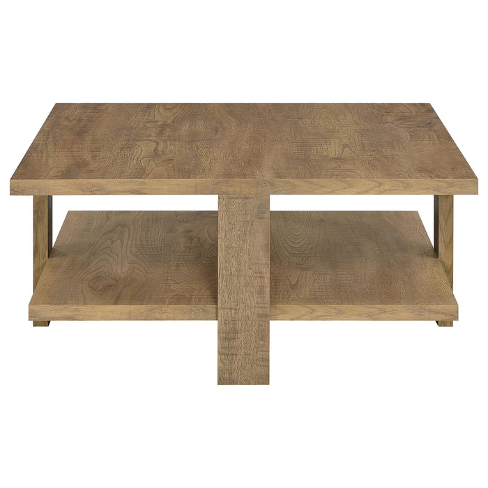 Dawn 2-piece Round Coffee and End Table Set Mango Brown