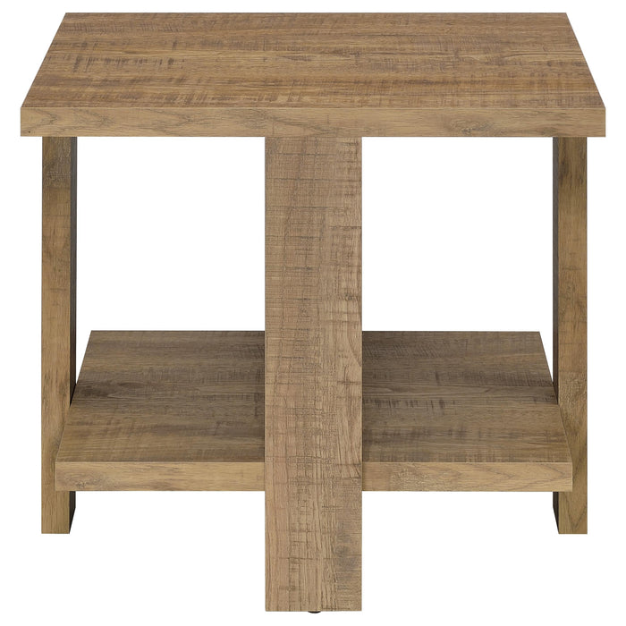 Dawn 3-piece Round Coffee and End Table Set Mango Brown