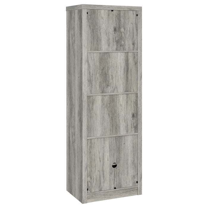 Burke 4-shelf Engineered Wood Media Tower Grey Driftwood