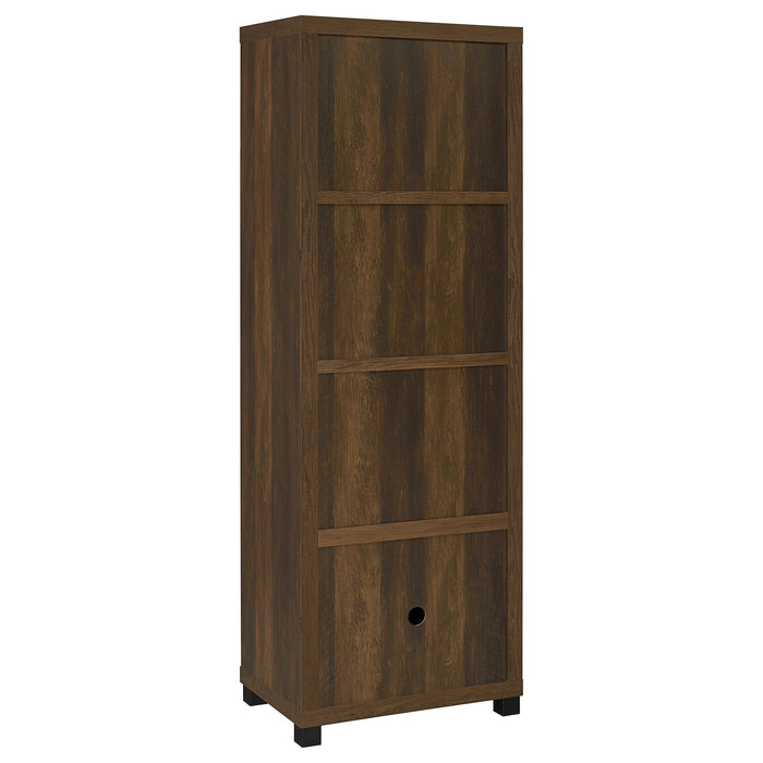 CoasterEveryday Sachin 3-shelf engineered wood media tower in dark pine finish
