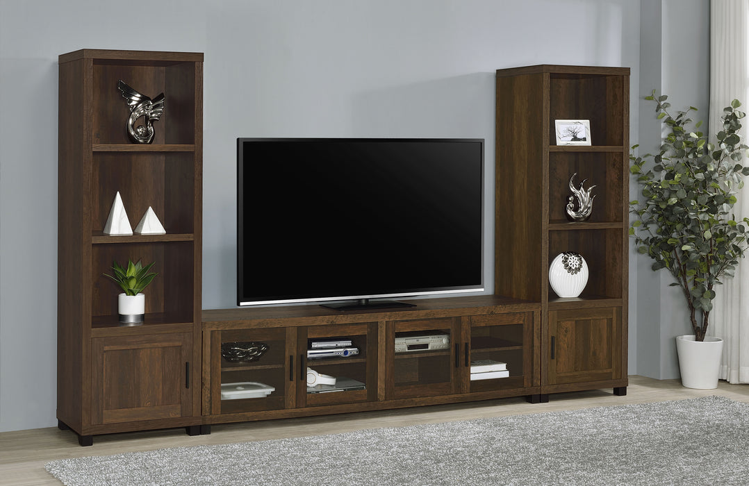 Sachin 3-shelf Engineered Wood Media Tower Dark Pine