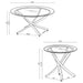 CoasterEveryday Brooke 3-piece round coffee and end table set in rose brass finish