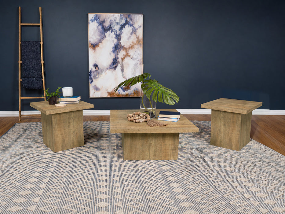 Devar 3-piece Square Coffee and End Table Set Mango