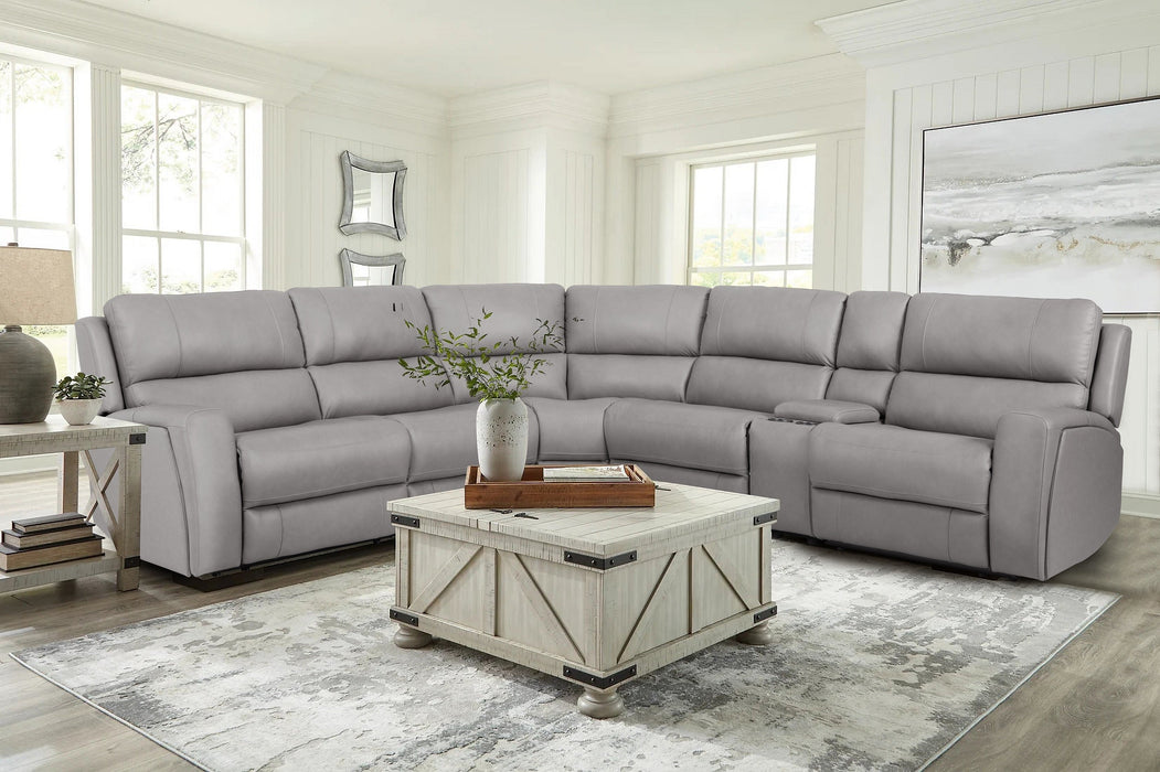 J & M Furniture U70815M Sectional in Grey 2581