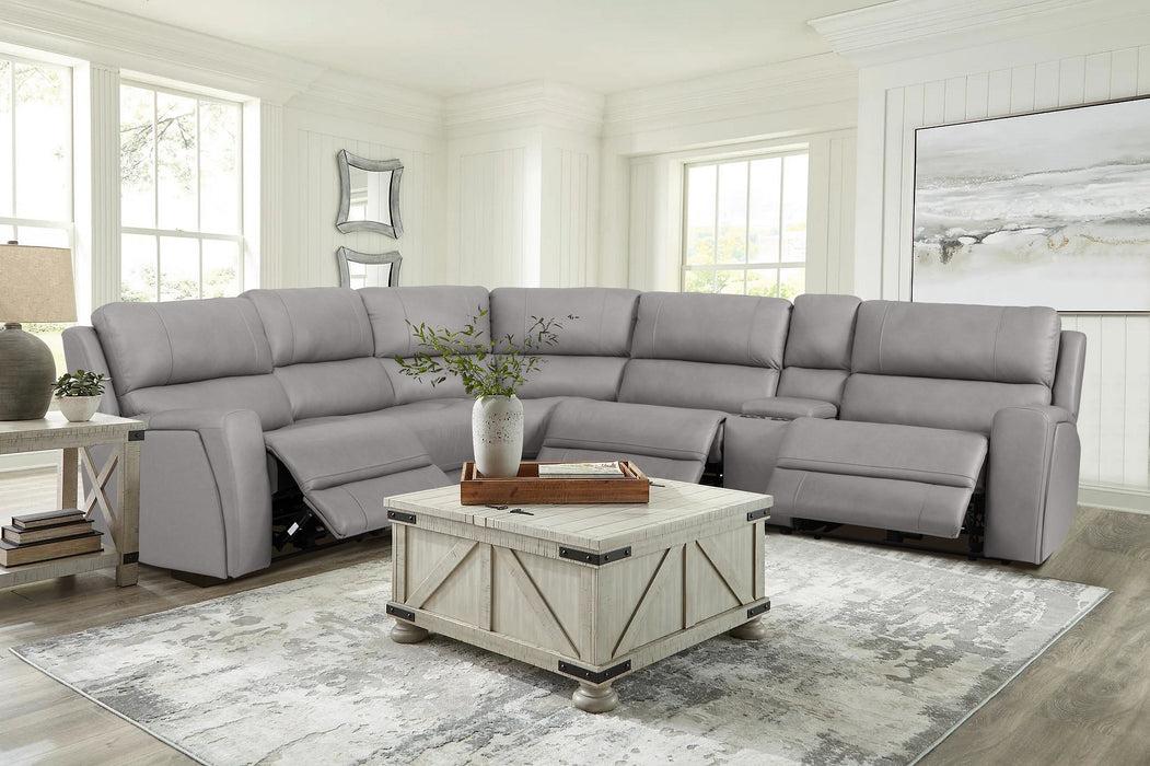 J & M Furniture U70815M Sectional in Grey 2581
