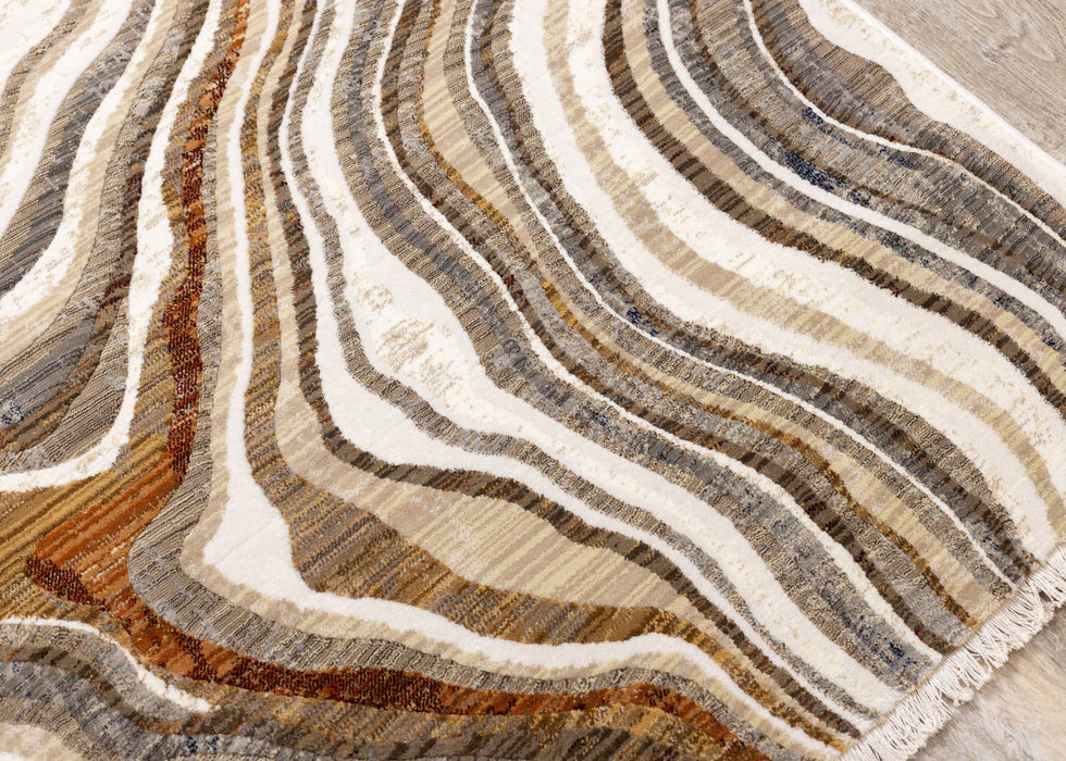 8' X 10' Abstract Area Rug (660185) - Cream / Beige