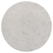 CoasterEveryday Astoria round genuine marble side end table in white with a smooth tabletop and pedestal base