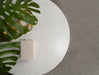 CoasterEveryday Astoria round white genuine marble side end table with pedestal base