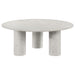 Astoria Round genuine marble coffee table in white by CoasterEveryday