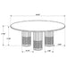 Astoria Round Genuine Marble Coffee Table in White by CoasterEveryday