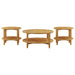 Camillo 3-piece round coffee and end table set in maple by CoasterEveryday