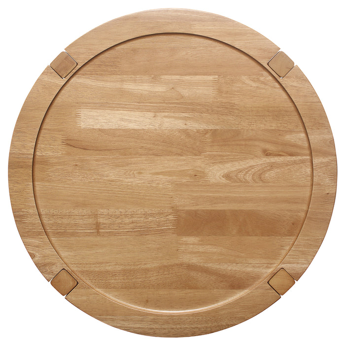 CoasterEveryday Camillo 3-piece round coffee and end table set in maple finish