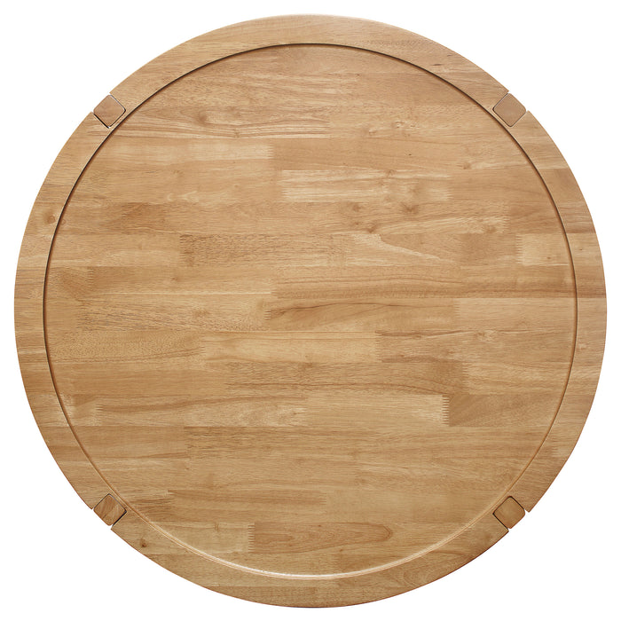 Camillo 3-piece round coffee and end table set in maple by CoasterEveryday