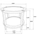 Camillo 3-piece round coffee and end table set in maple by CoasterEveryday
