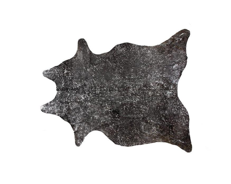6' x 7' Cowhide Hand Knotted Area Rug - Brown And Silver