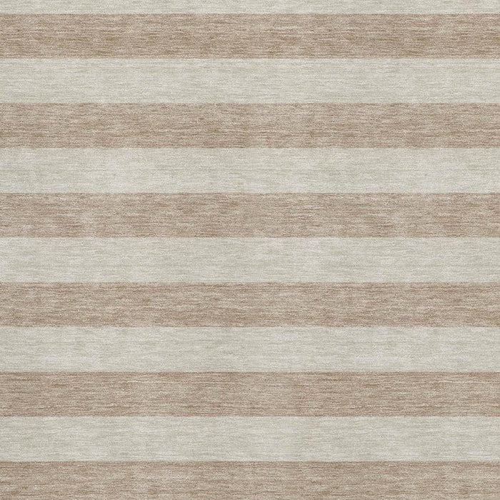 10' X 14' Striped Washable Area Rug With UV Protection (647722) - Beige / Taupe