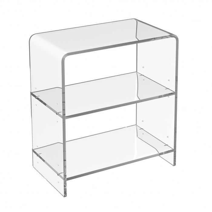 Plastic Two Tier Bookcase - Clear