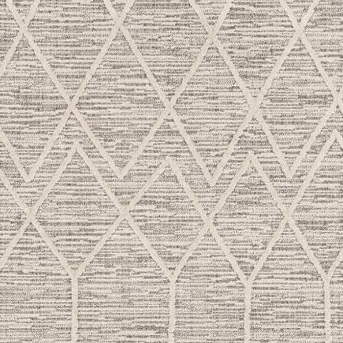 8' x 11' Machine Woven Geometric Indoor Area Rug - Ivory Gray