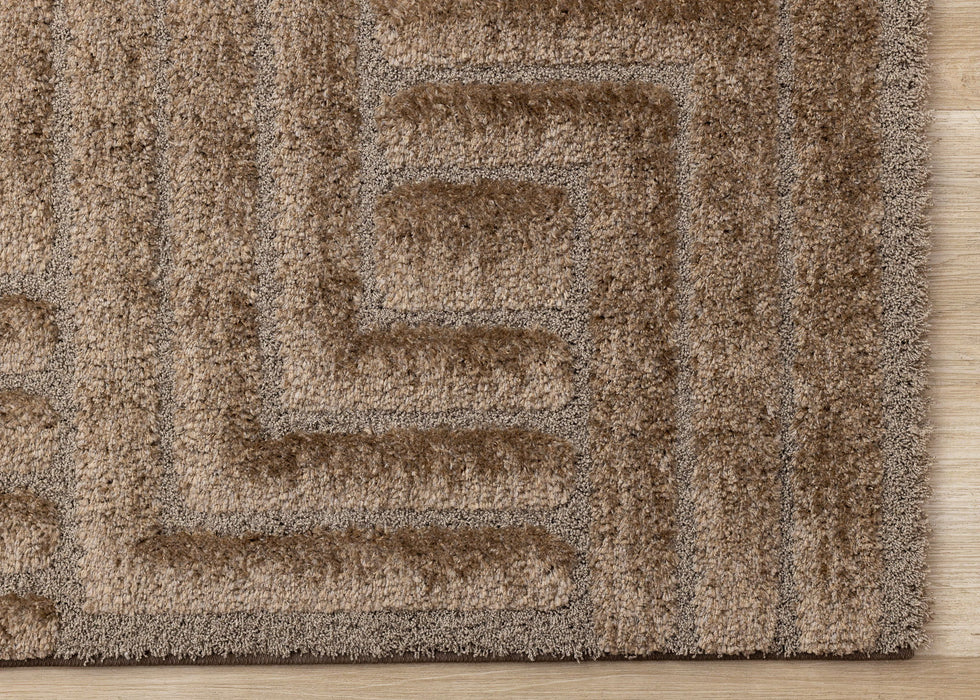 8' X 11' Geometric Area Rug (661413) - Dark Brown / Brown