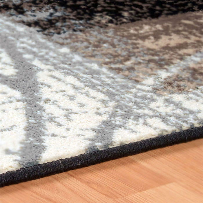 9' x 12' Floral Power Loom Stain Resistant Area Rug - Beige