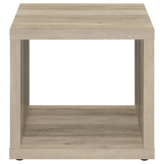 Frisco 2-piece Coffee and End Table Set Distressed Pine