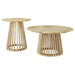 CoasterEveryday Touhy 2-piece round coffee and end table set in natural mango finish