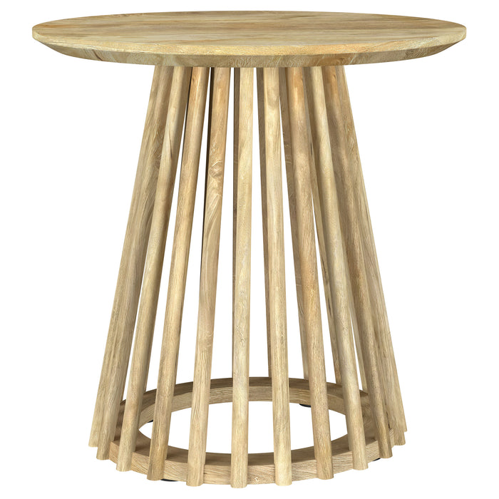 CoasterEveryday Touhy 2-piece round coffee and end table set in natural mango finish