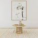 CoasterEveryday Touhy round solid wood cocktail coffee table in natural mango finish
