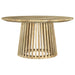 CoasterEveryday Touhy round solid wood cocktail coffee table in natural mango finish