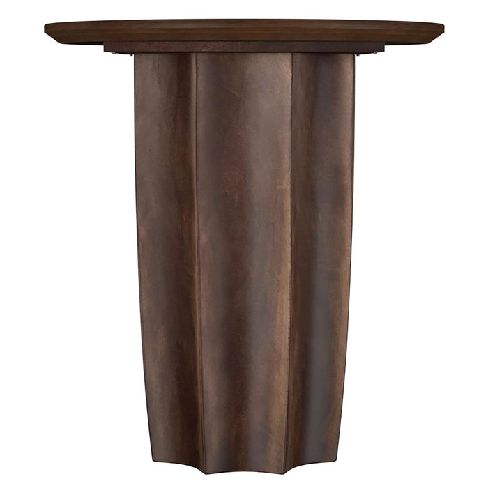 Cayenne Solid Mango Wood Accent Side End Table Walnut