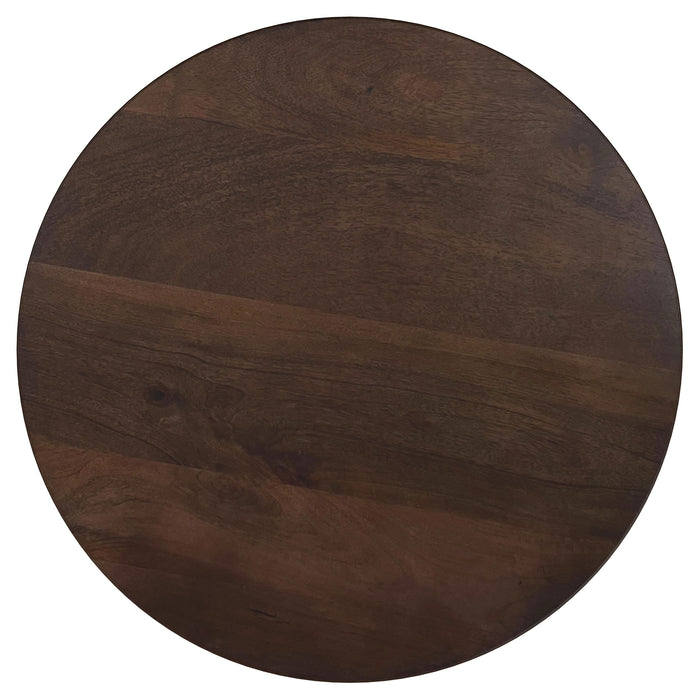 Cayenne Solid Mango Wood Accent Side End Table Walnut