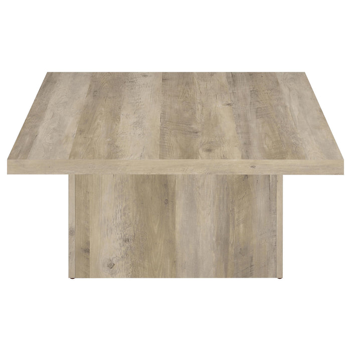 Devar Square Engineered Wood Coffee Table Distressed Pine
