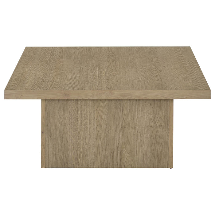 Devar 2-piece Square Cocktail Coffee End Table Set Latte