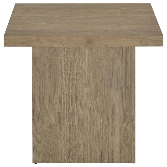 Devar 3-piece Square Cocktail Coffee End Table Set Latte