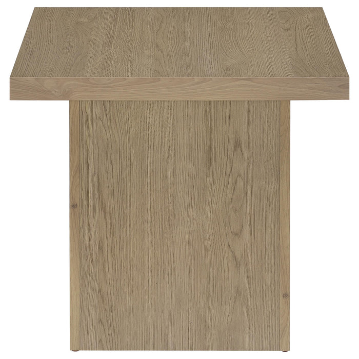 Devar 3-piece Square Cocktail Coffee End Table Set Latte