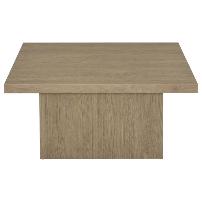 Devar 3-piece Square Cocktail Coffee End Table Set Latte