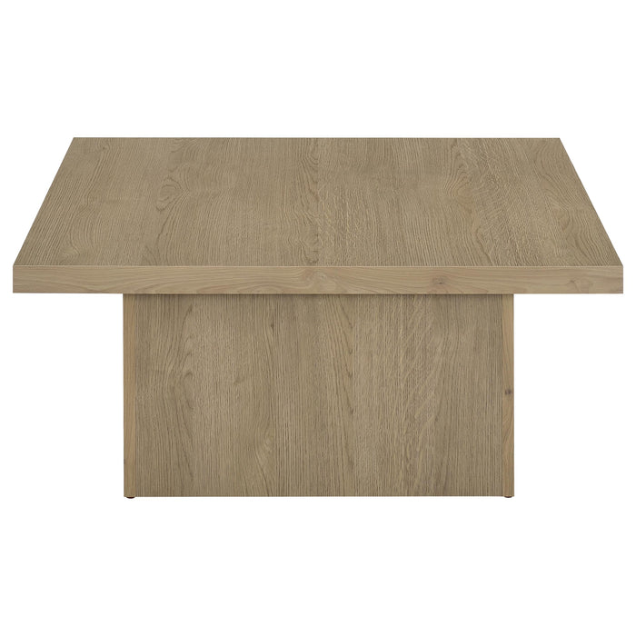 Devar 3-piece Square Cocktail Coffee End Table Set Latte