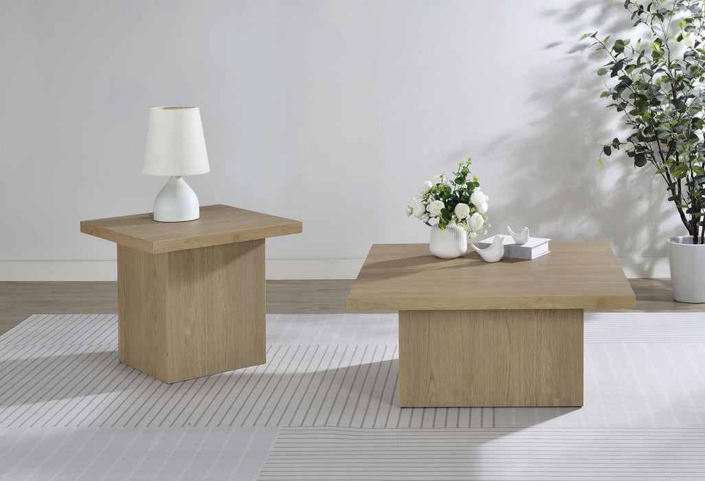 Devar Square Engineered Wood Cocktail Coffee Table Latte