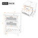 Modern Giga bathroom vanity with integrated sink, featuring a deep drawer and a tip-out drawer in a sleek cabinet design.