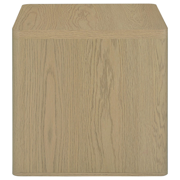 Alsina Square End Table with Open Shelf Greige