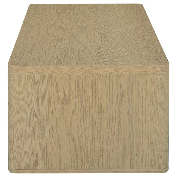 Alsina Rectangular Coffee Table with Open Shelf Greige