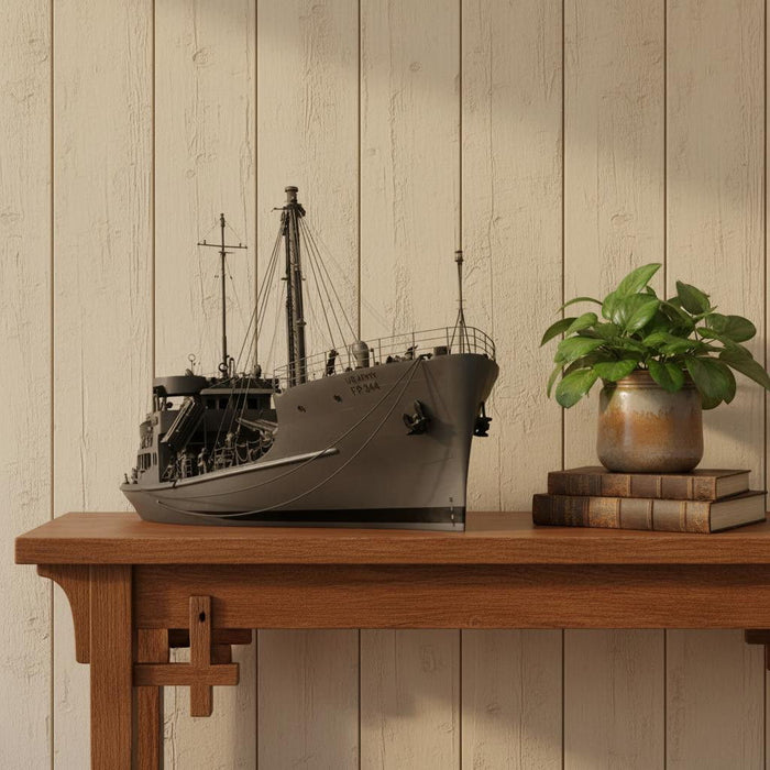 Hand Painted Model Boat (624259) - Dark Gray