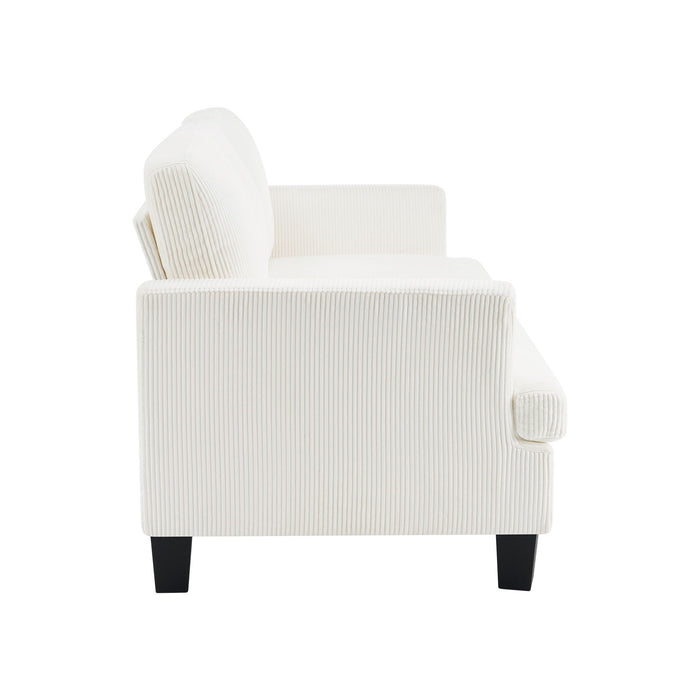 Corduroy Sofa - White