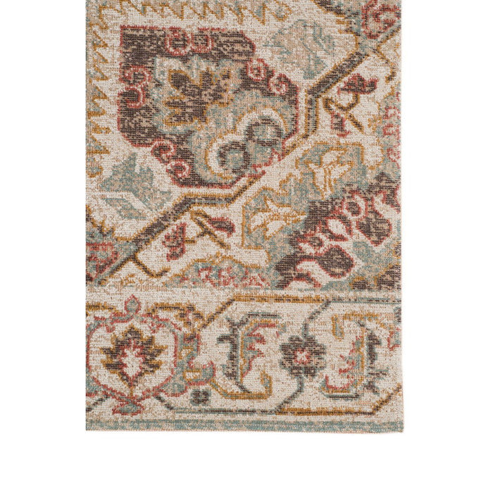 10' x 14' Medallion Power Loom Area Rug - Beige And Rust
