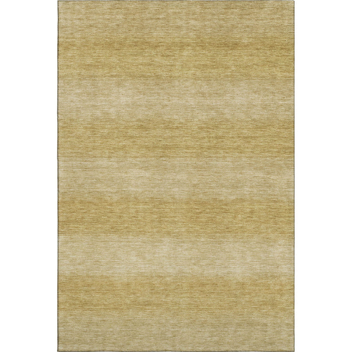 10' X 14' Striped Washable Area Rug With UV Protection (699574) - Wheat / Gold